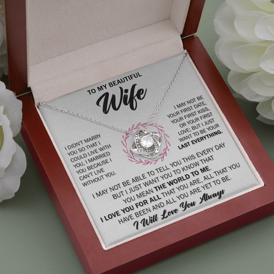 Gift For Wife - First Date - Love Knot Necklace