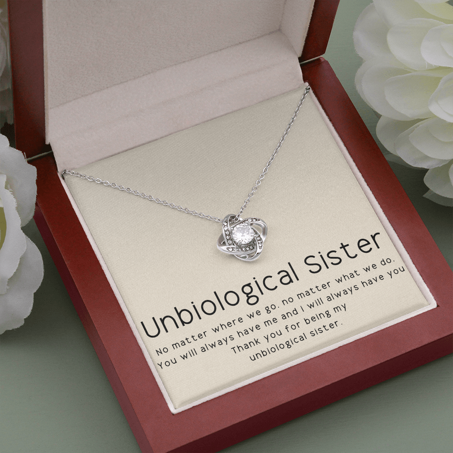 Unbiological Sister Necklace - Soul Sister - Sorority Sister - Sister in Law Necklace - to My Unbiological Sister Christmas Gift for Best Friend Gift Jewelry to My Best Friend Present for Bff Birthday Gift