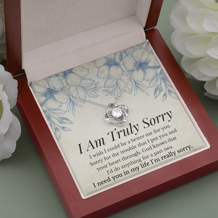I Am Truly Sorry Necklace - Love Knot