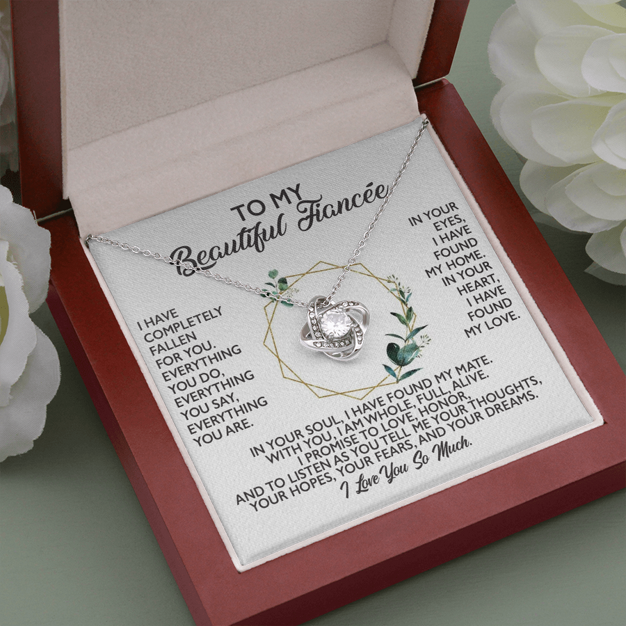 (FE007) Love Knot Necklace // Gift For FIANCEE