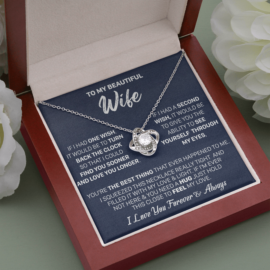 Gift For Wife - A Hug - Love Knot Necklace