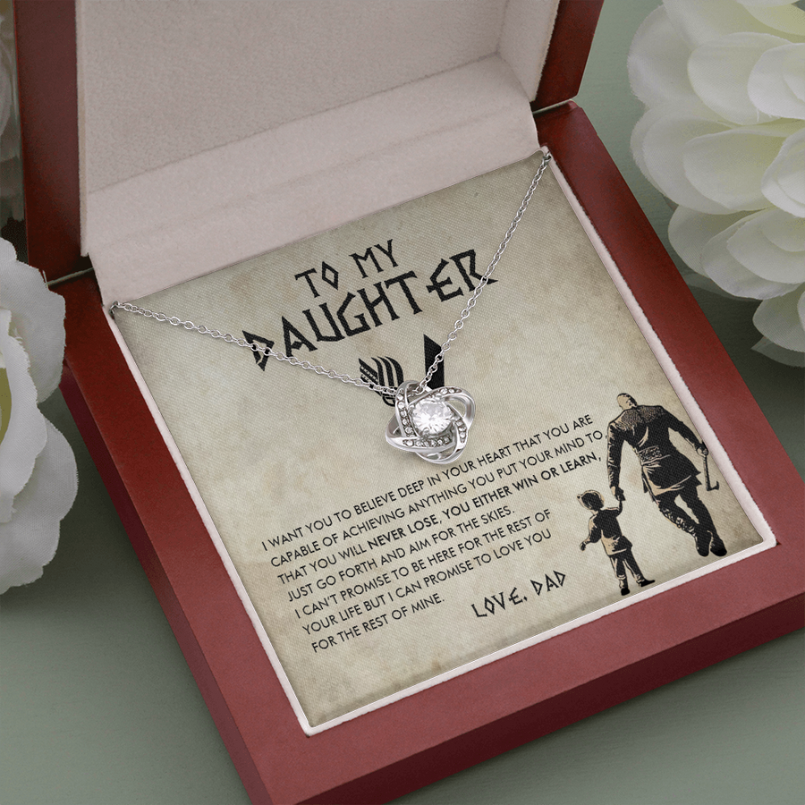 To My Daughter - No One Can Love You More Than I Do - to My Daughter Necklace, Daughter Gift From Dad, Daughter Father Present, Meaningful Necklace for Daughter From Dad, Personalize Gift