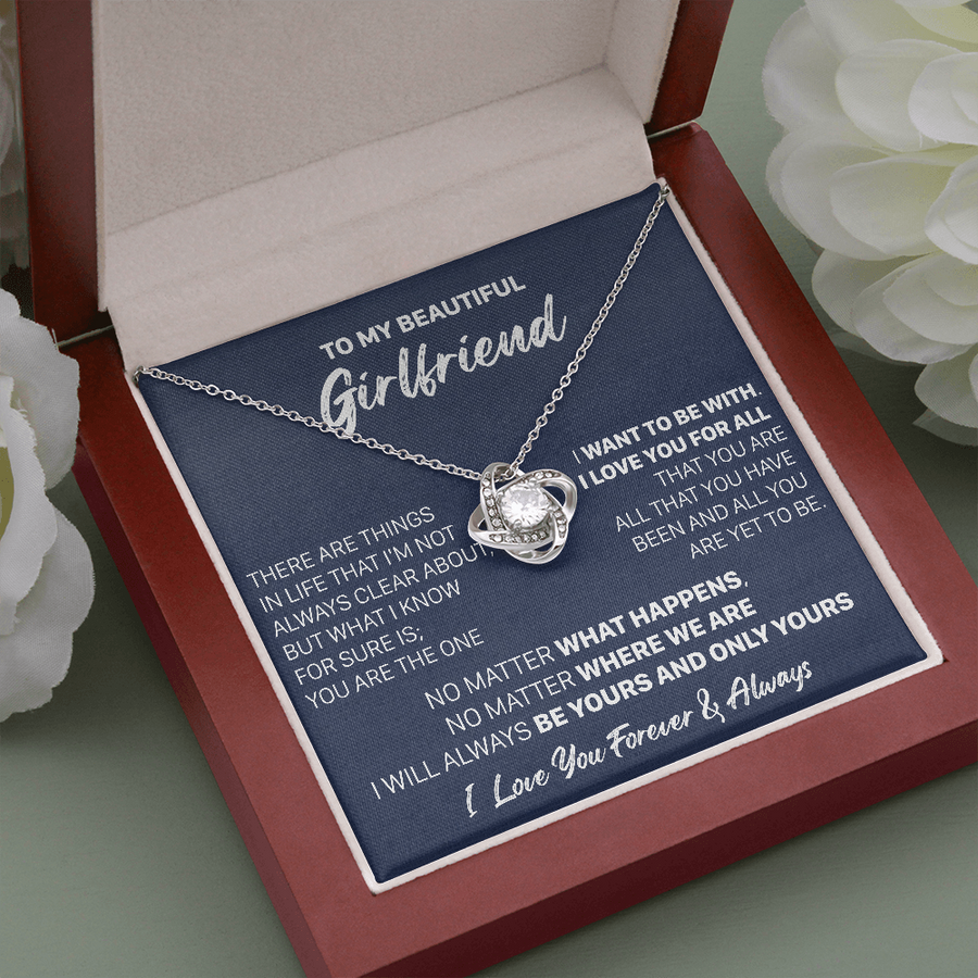Cadeau pour petite amie - L'élue - Collier nœud de l'amour