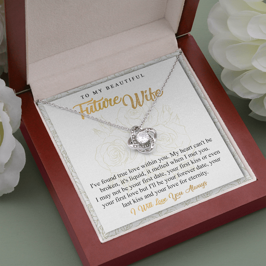 Gift To Future Wife - I Will Love You Always Love Knot Necklace