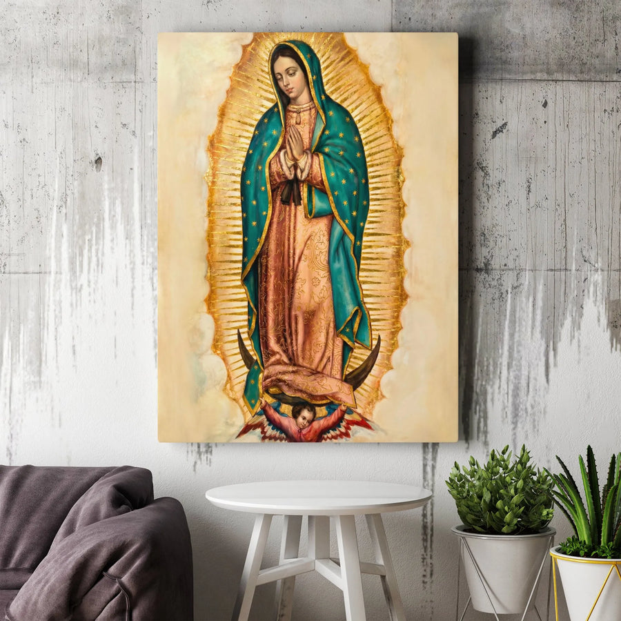 Our Lady of Guadalupe Canvas Wall Art | Virgen de Guadalupe Sacred Art | Premium Gallery Wrapped Canvas | Catholic Home Decor Religious Gift