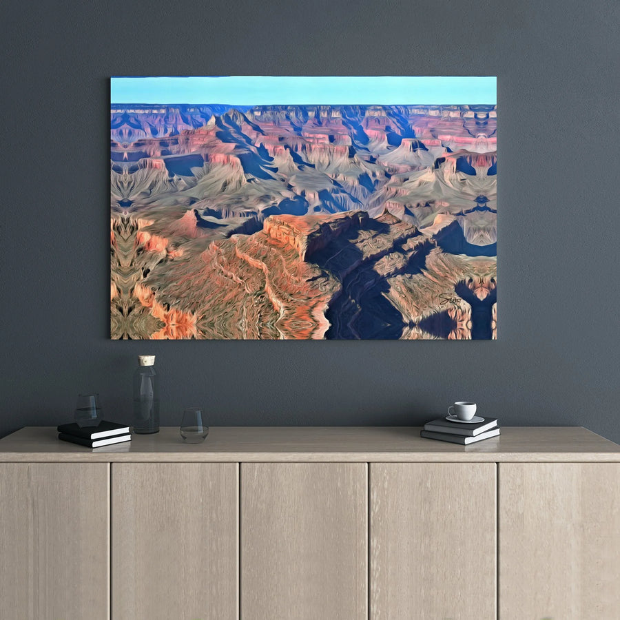 Grand Canyon Wall Art | Abstract Landscape Canvas Print | Premium Gallery Wrapped Decor | Nature Lover Gift for Home Office