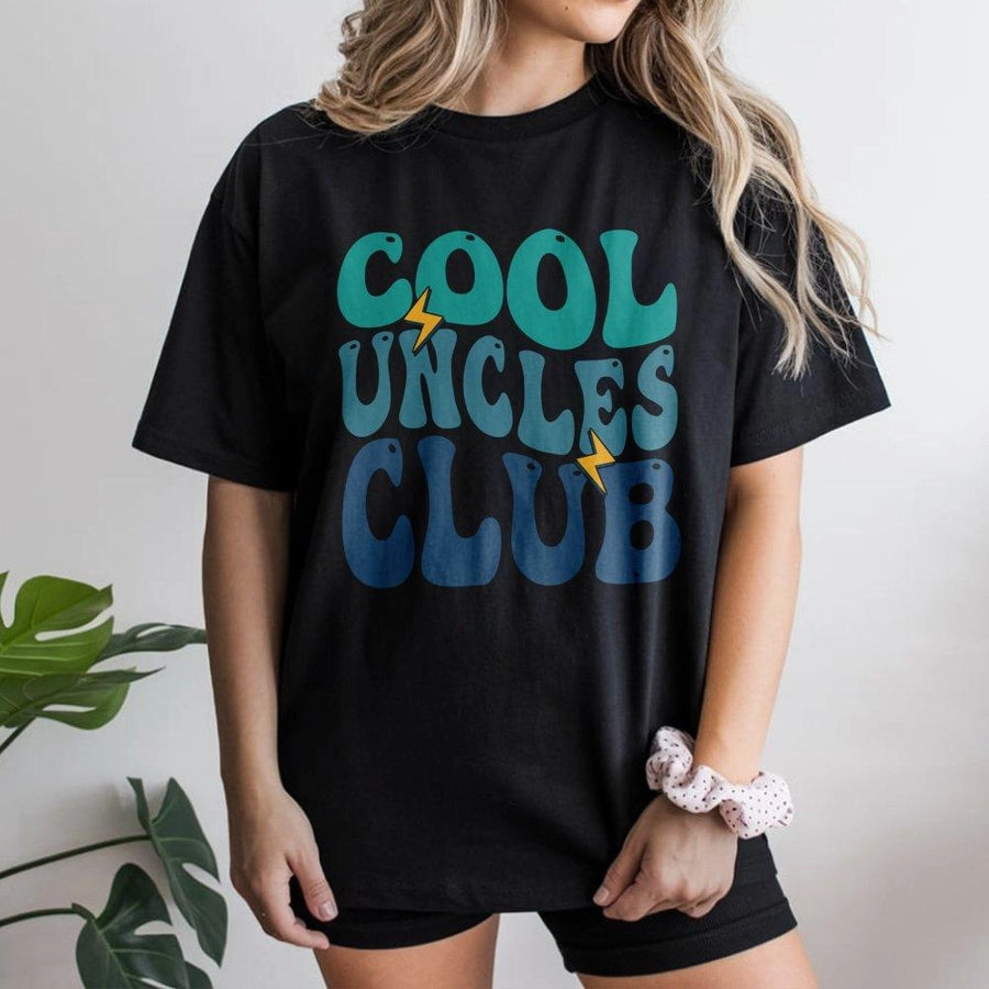 Cool Uncles Club T-Shirt | Retro Lightning Graphic Design | Premium 100% Cotton Tee | Best Uncle Gift Ideas for Birthday or Father's Day 2026