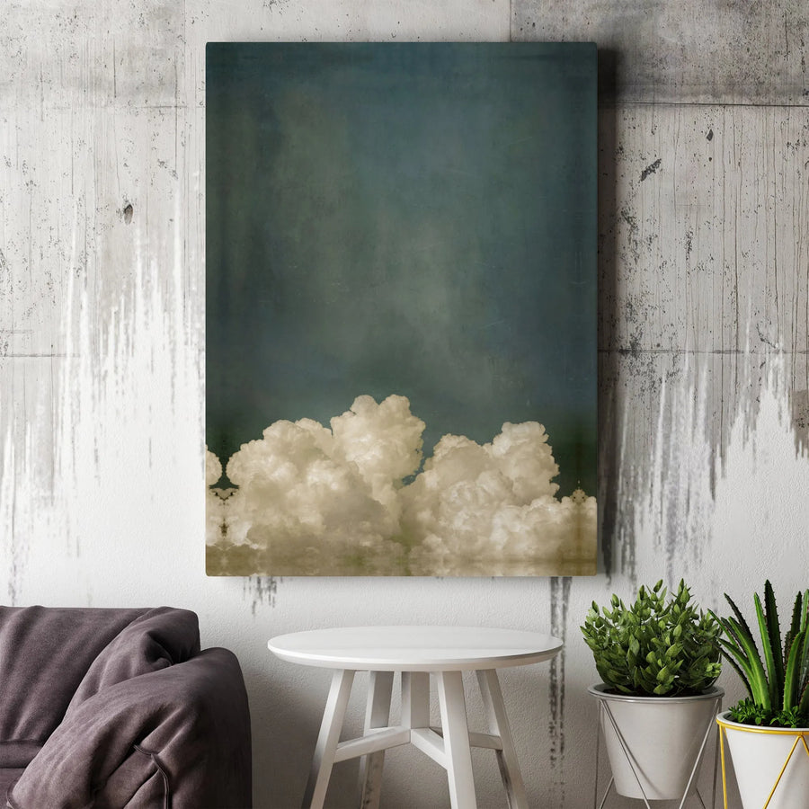 Cloudscape Canvas Wall Art | Moody Vintage Sky Painting | Premium Gallery Wrapped Canvas | Modern Minimalist Home Decor Gift