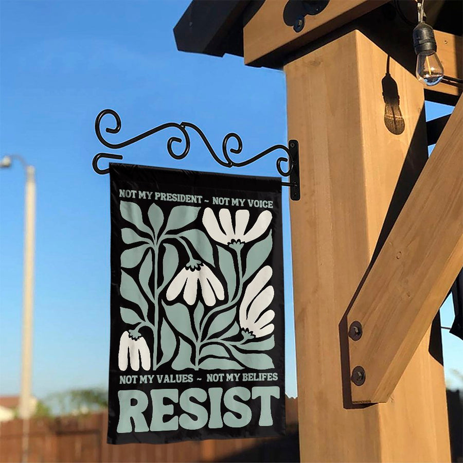 Resist Garden Flag | Floral Yard Decor | Premium Weather-Resistant Polyester | Protest Sign for Activists and Feminists
