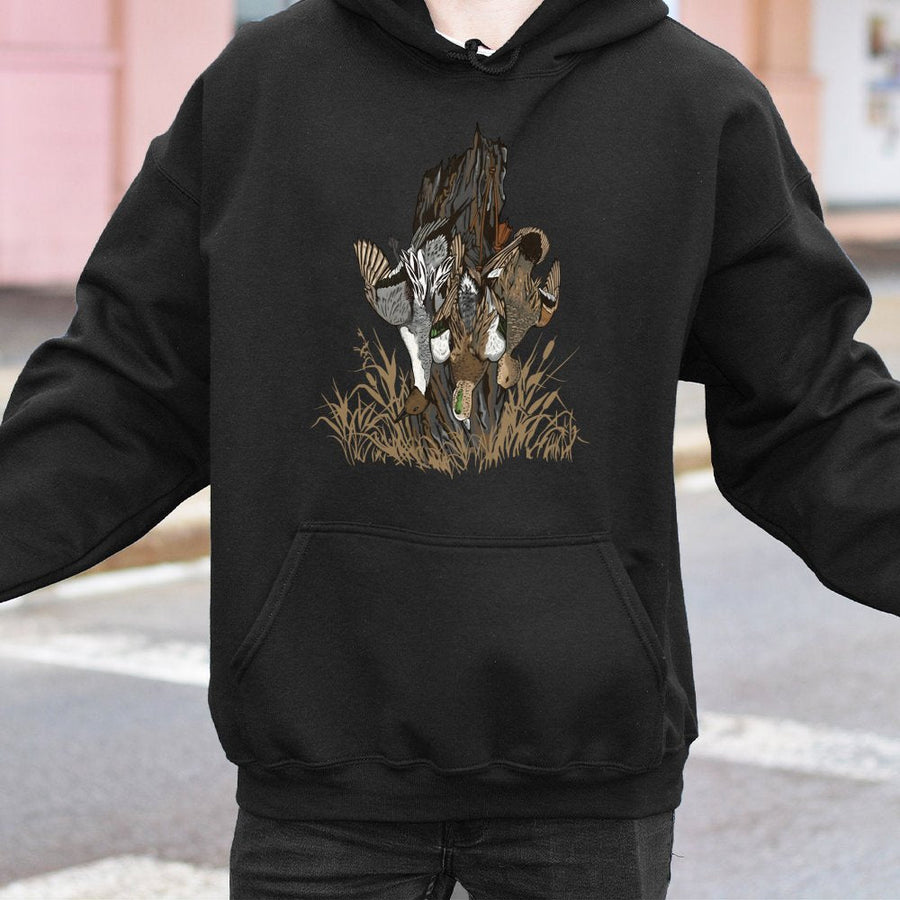 Duck Hunting Hoodie | Mallard Waterfowl Graphic | Premium Cotton Blend Apparel | Gift for Outdoorsmen and Hunters