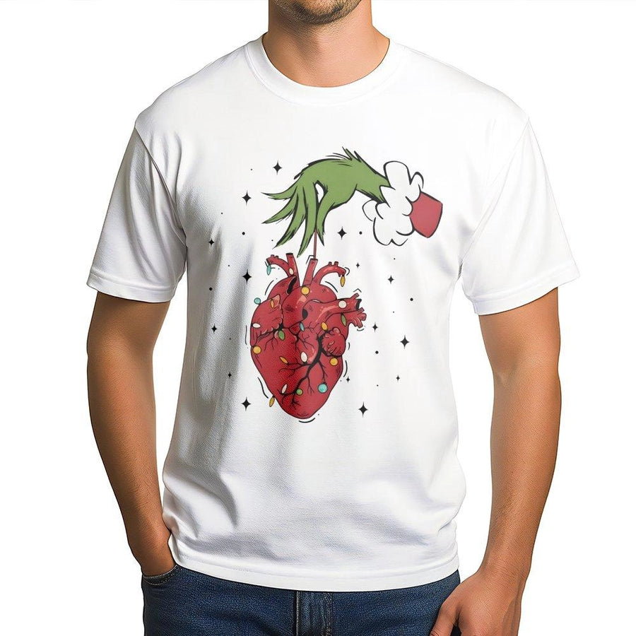 Christmas Heart T-Shirt | Festive Anatomical Heart Graphic | Premium 100% Cotton Tee | Gift for Nurses and Medical Professionals