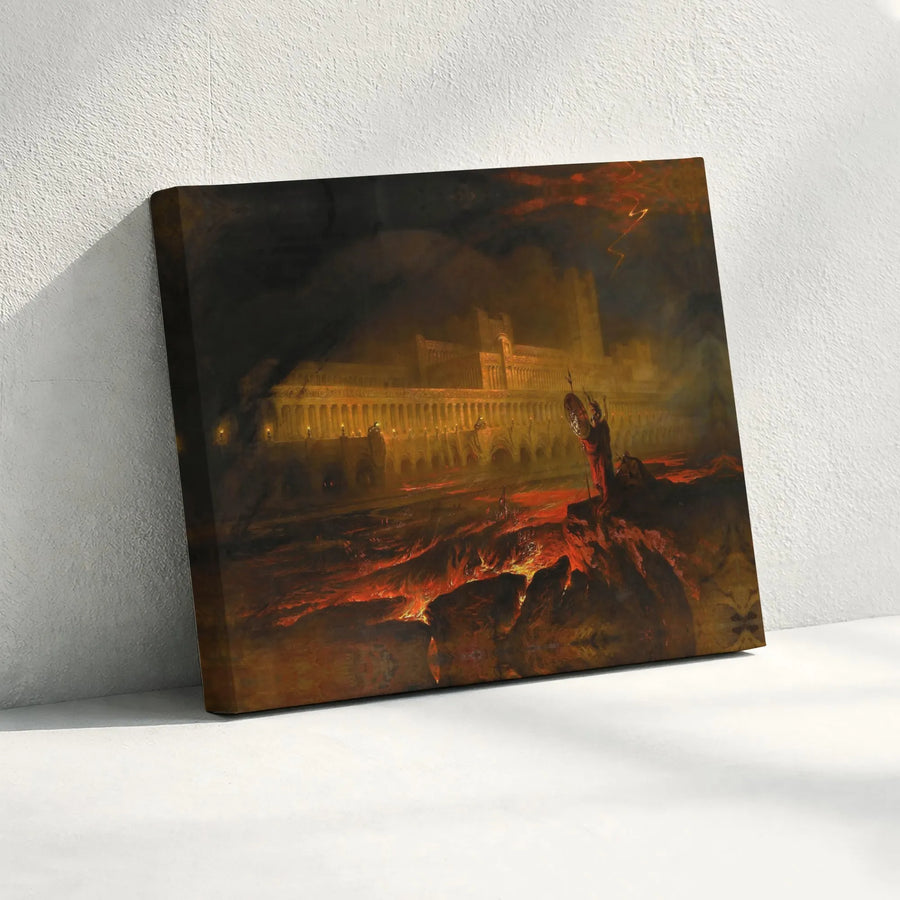 Pandemonium John Martin Canvas Print | Epic Romanticism Hellscape Artwork | Gallery-Quality 1.25" Profile | Gothic Home Decor & Dark Academia Gift