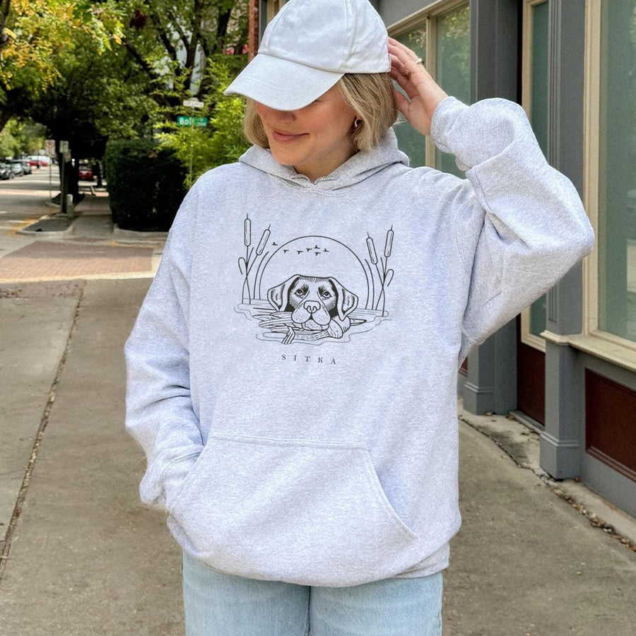 Labrador Retriever Hoodie | Duck Hunting Dog Graphic | Premium Cotton Blend | Gift For Hunters and Waterfowl Enthusiasts