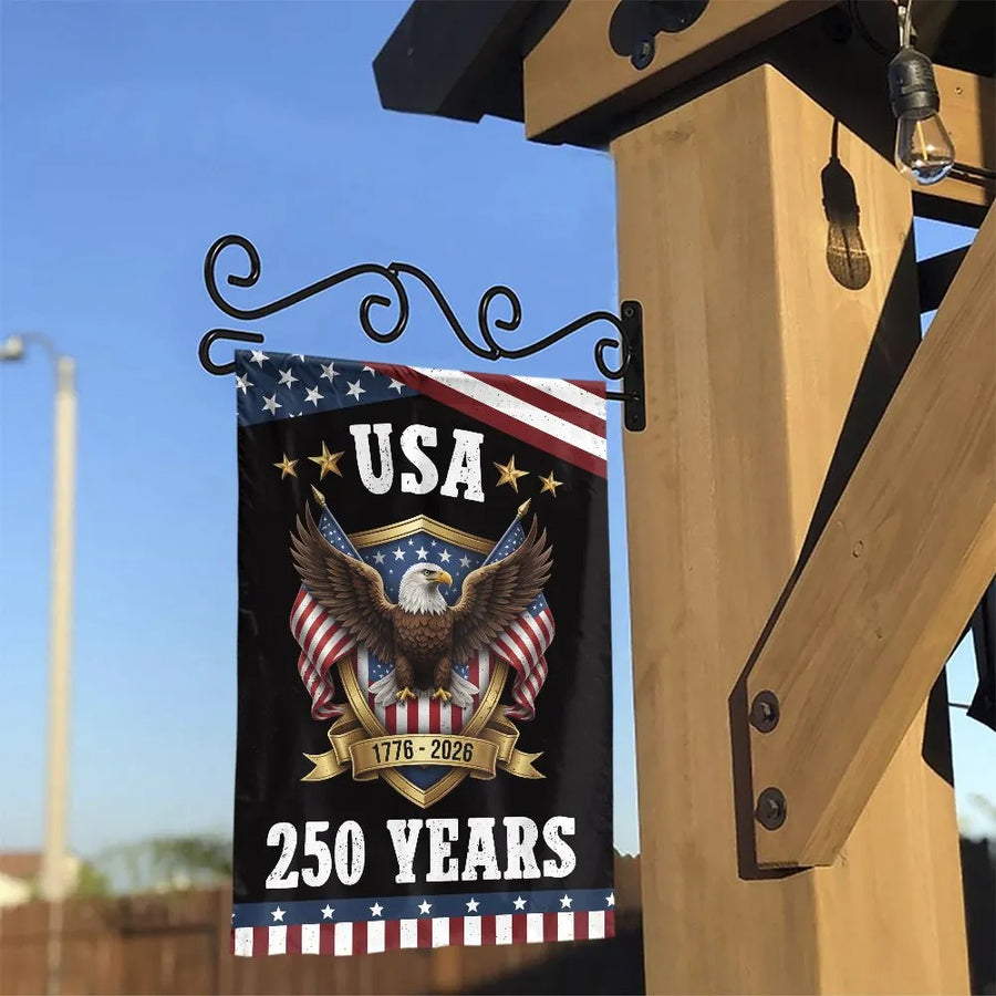 USA 250th Anniversary Garden Flag | Patriotic American Eagle 1776-2026 | Double-Sided Weatherproof Fabric | Commemorative Yard Decor Gift