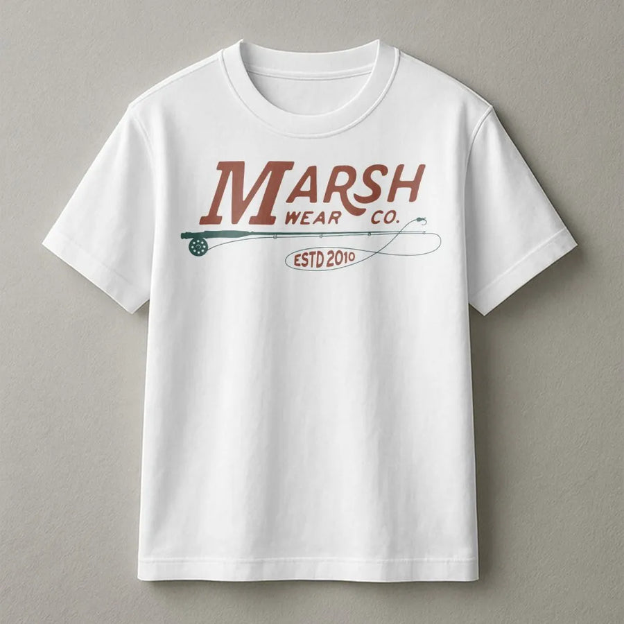 Fly Fishing Graphic T-Shirt | Vintage Angler Rod Design | Premium Soft Cotton | Gift for Fisherman & Outdoorsmen