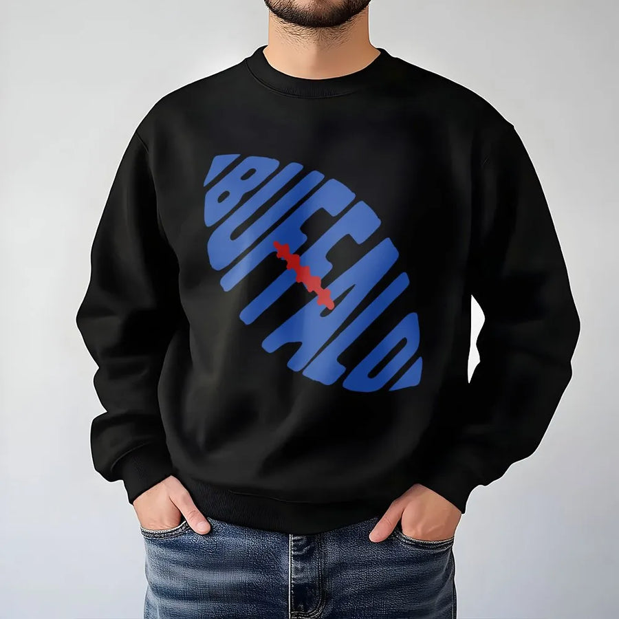 Buffalo Football Graphic Sweatshirt, Game Day, Retro Sports Inspired Unisex, Go Bills