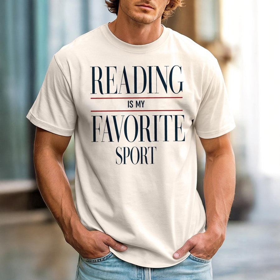 Reading Is My Favorite Sport T-Shirt | Book Lover Graphic Tee | 100% Cotton Premium Quality | Gift for Librarians, Bookworms, and Readers