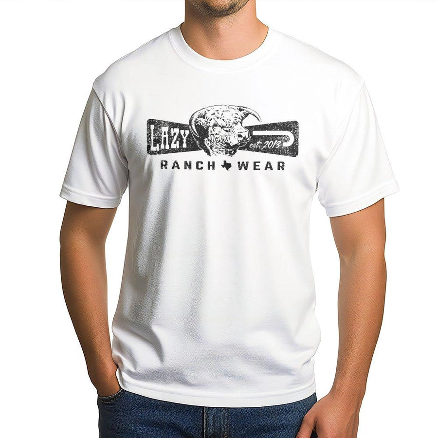 Western Ranch T-Shirt | Distressed Bull Skull Graphic Print | Premium Soft Cotton Tee | Country Style Gift for Ranchers and Cowboy Enthusiasts
