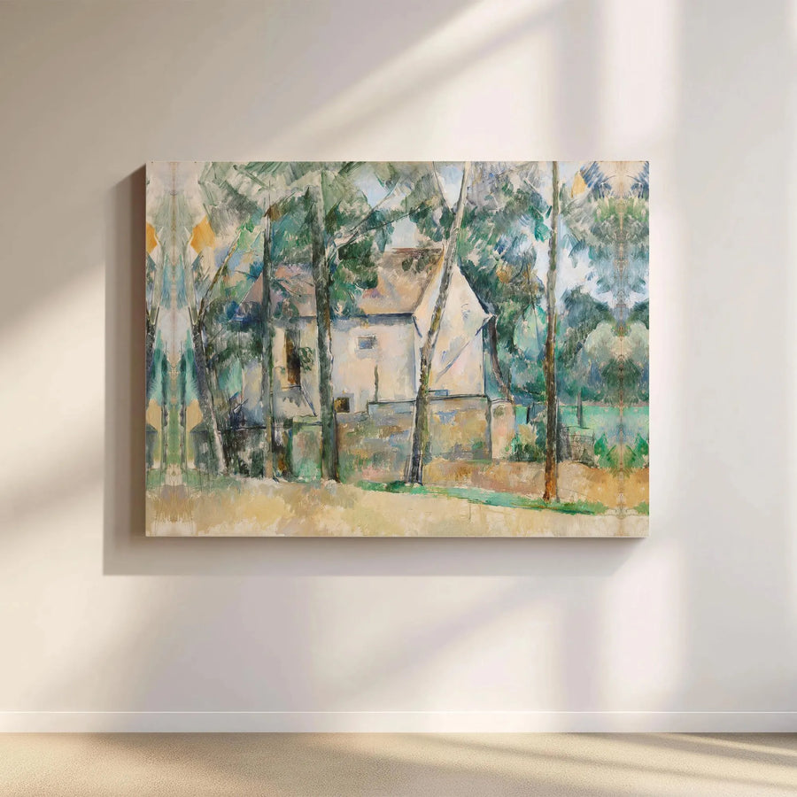 Paul Cézanne House and Trees Canvas | Impressionist Landscape Art Print | Premium 1.25" Gallery Wrap | Classic Fine Art Home Office Decor Gift