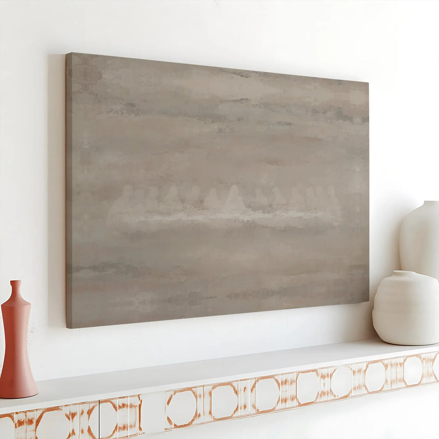 Minimalist Last Supper Canvas | Abstract Jesus and Disciples Art | Premium Fade-Resistant Print | Modern Christian Home Decor Gift