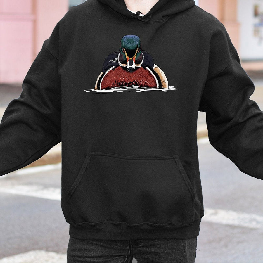 Wood Duck Hoodie | Detailed Waterfowl Hunting Graphic | Premium Cotton Blend | Gift For Duck Hunters And Outdoor Enthusiasts