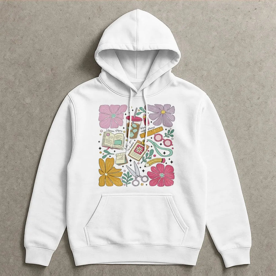 Teacher Hoodie | Can’t Talk Right Now Doing Teacher Stuff Graphic | Soft Cotton-Blend Aesthetic | Gift for Teachers, Educators, School Staff