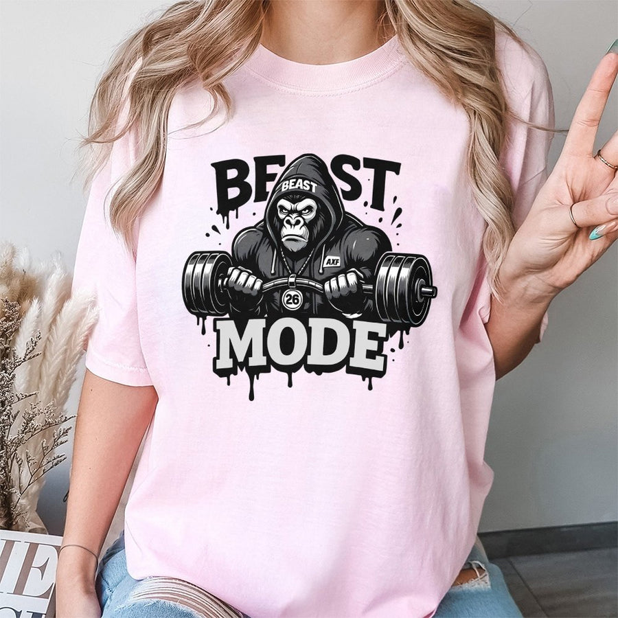Beast Mode T-Shirt | Weightlifting Gorilla Gym Design | Premium 100% Cotton | Motivational Powerlifting Gift For Fitness Enthusiasts