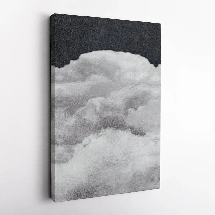 Abstract Cloud Wall Art | Black And White Canvas Print | 1.25 Inch Gallery Wrap | Modern Minimalist Home Decor