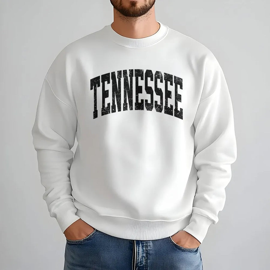 Tennessee Sweatshirt | Vintage Style Distressed Graphic | Soft Cotton Blend | Unisex Volunteer State Souvenir Gift