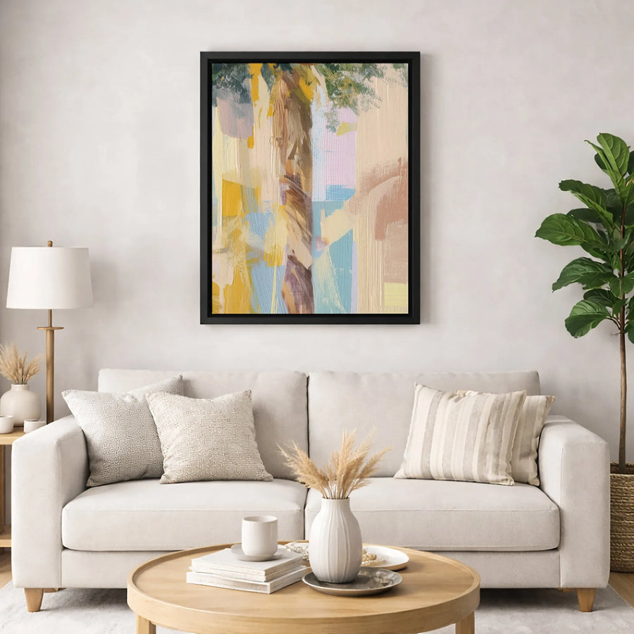 Abstract Tree Canvas Wall Art | Textured Brushstroke Painting Print | Gallery Quality 1.25 Inch Profile | Modern Home Decor for Living Room