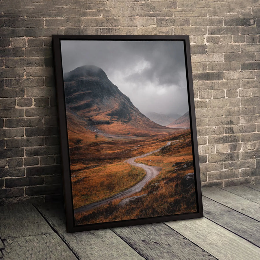 Scottish Highlands Canvas Print | Moody Landscape Wall Art | Premium Gallery-Wrapped 1.25" Profile | Atmospheric Nature Decor for Home and Office