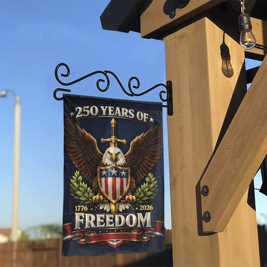 Patriotic 250th Anniversary Garden Flag | American Eagle Freedom 1776-2026 | Double Sided Weatherproof Yard Decor | Commemorative Gift for Patriots