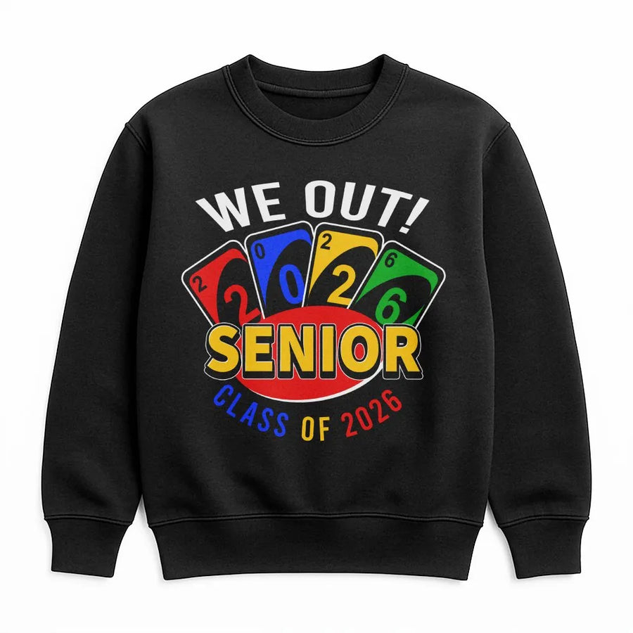 Class of 2026 Graduation Sweatshirt | Funny Card Game Design | Premium Cotton Blend | Gift for High School or College Seniors