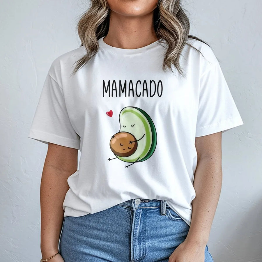 Mamacado Pregnancy Announcement T-Shirt | Cute Avocado Mom Graphic Tee | Soft 100% Cotton Maternity Top | Perfect Baby Shower Gift for New Moms