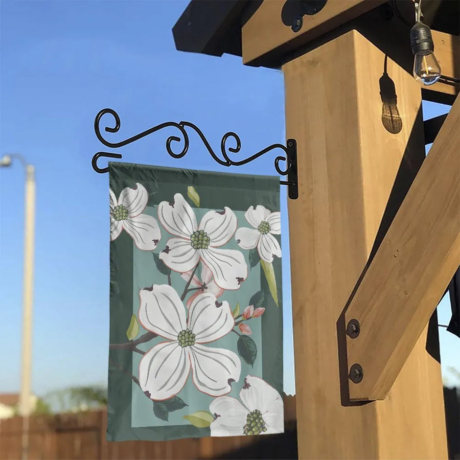Dogwood Blossom Garden Flag | Double Sided Botanical Art | Weather Resistant Polyester | Premium Yard & Patio Decor