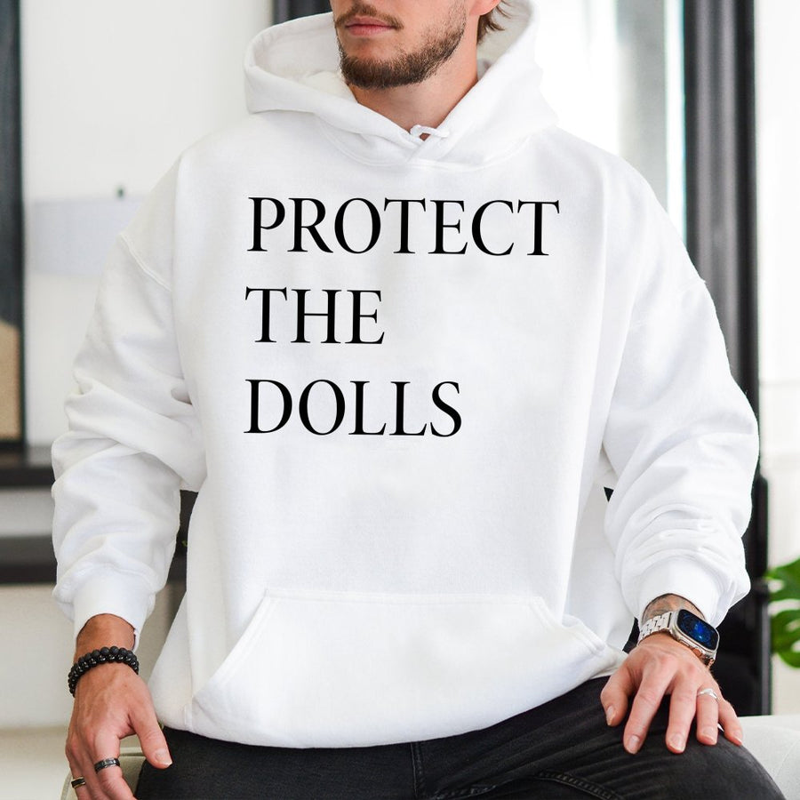 Protect The Dolls Hoodie | Transgender Rights Empowerment Graphic | Premium Cotton Blend | Gift For LGBTQ+ Community Ally