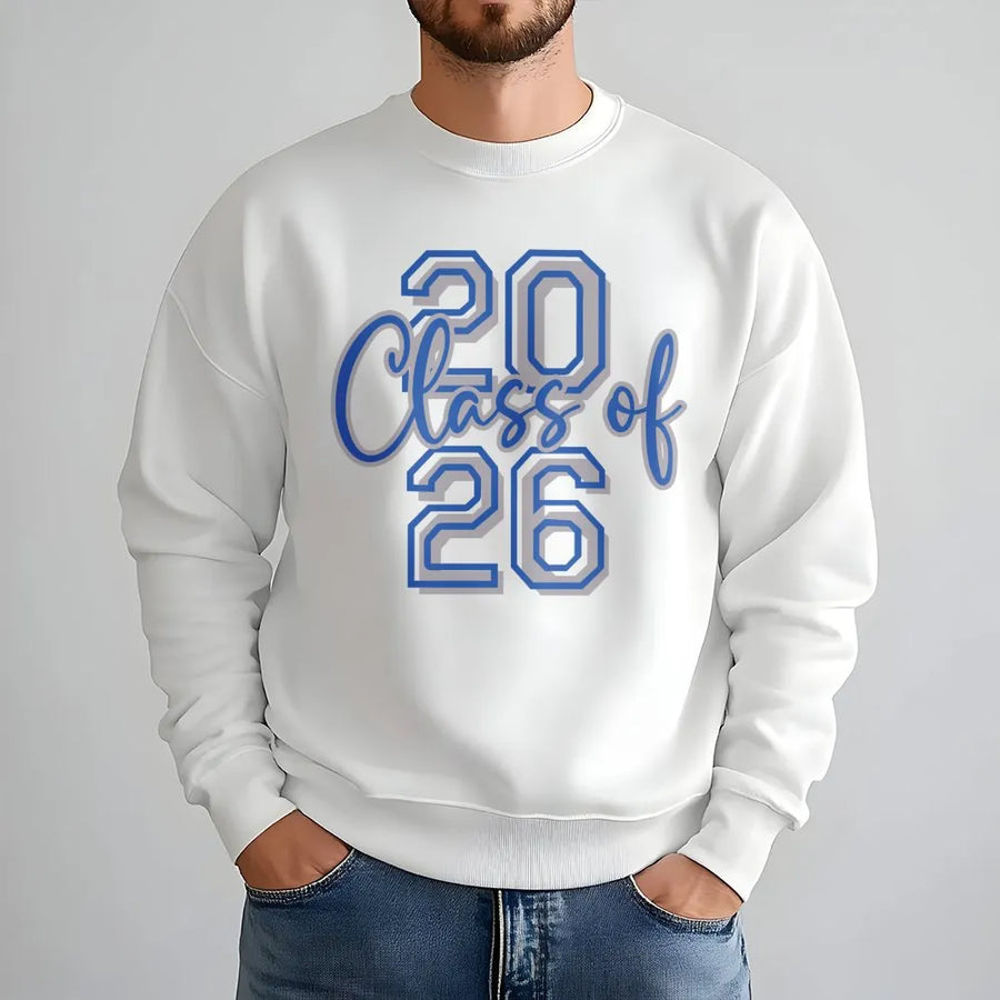 Class of 2026 Sweatshirt | Varsity Style Senior Graduation Gift | Premium Cotton Blend Crewneck | Graduation Apparel for Students