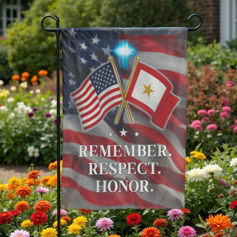 Gold Star Mother Garden Flag | Remember Respect Honor USA Flag | Weather-Resistant Premium Polyester | Patriotic Memorial Gift for Military Families