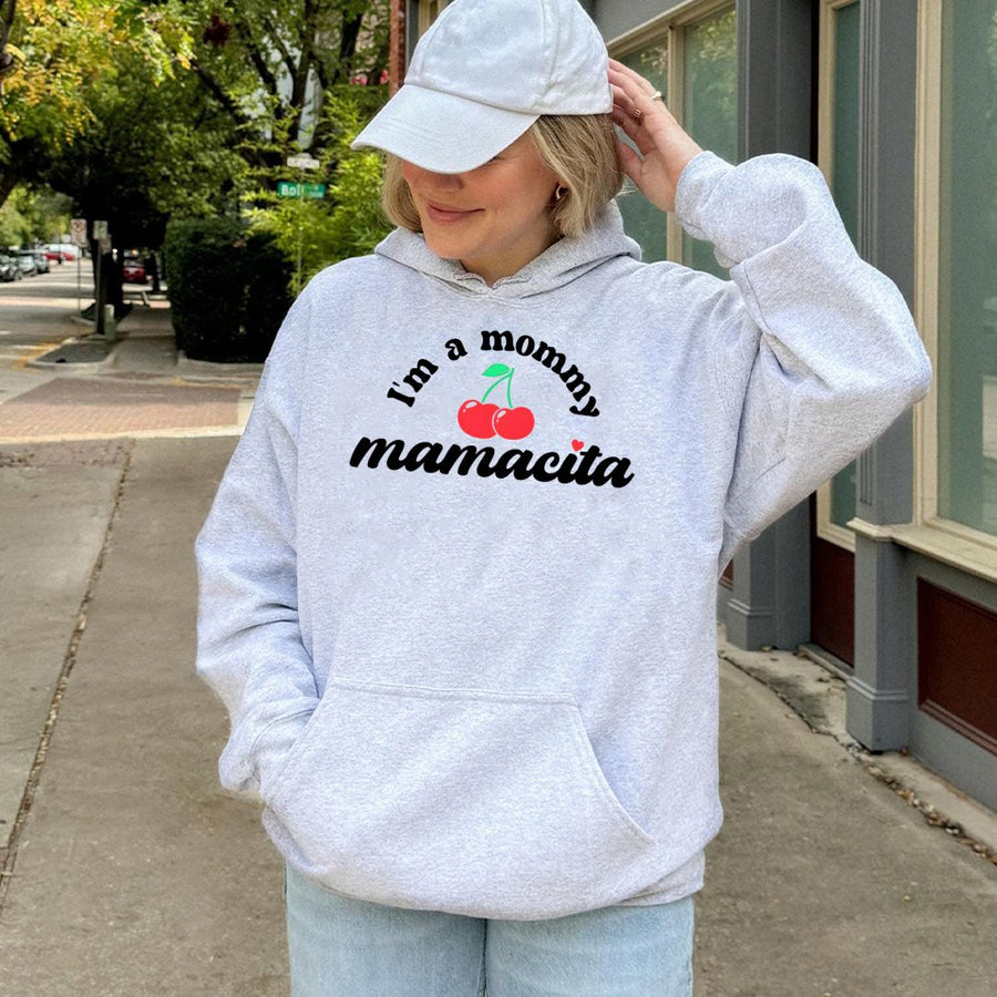 I'm A Mommy Mamacita Hoodie | Cute Cherry Graphic Pullover | Soft Cotton-Blend Premium Quality | Funny Mother's Day 2026 Gift For Mom