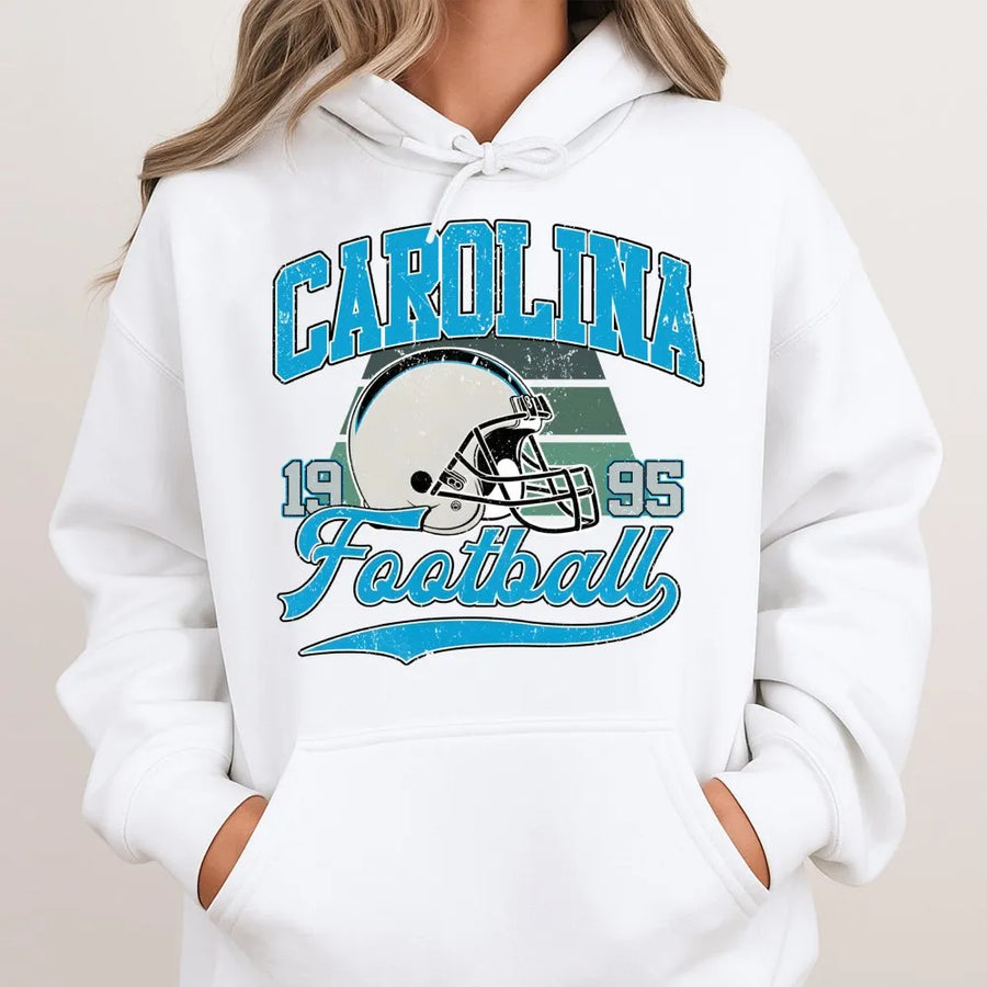 Carolina Vintage Style Football Hoodie, Panther, Throwback Carolina Football Hoodie, Gildan Hoodie Gameday Fan Gift