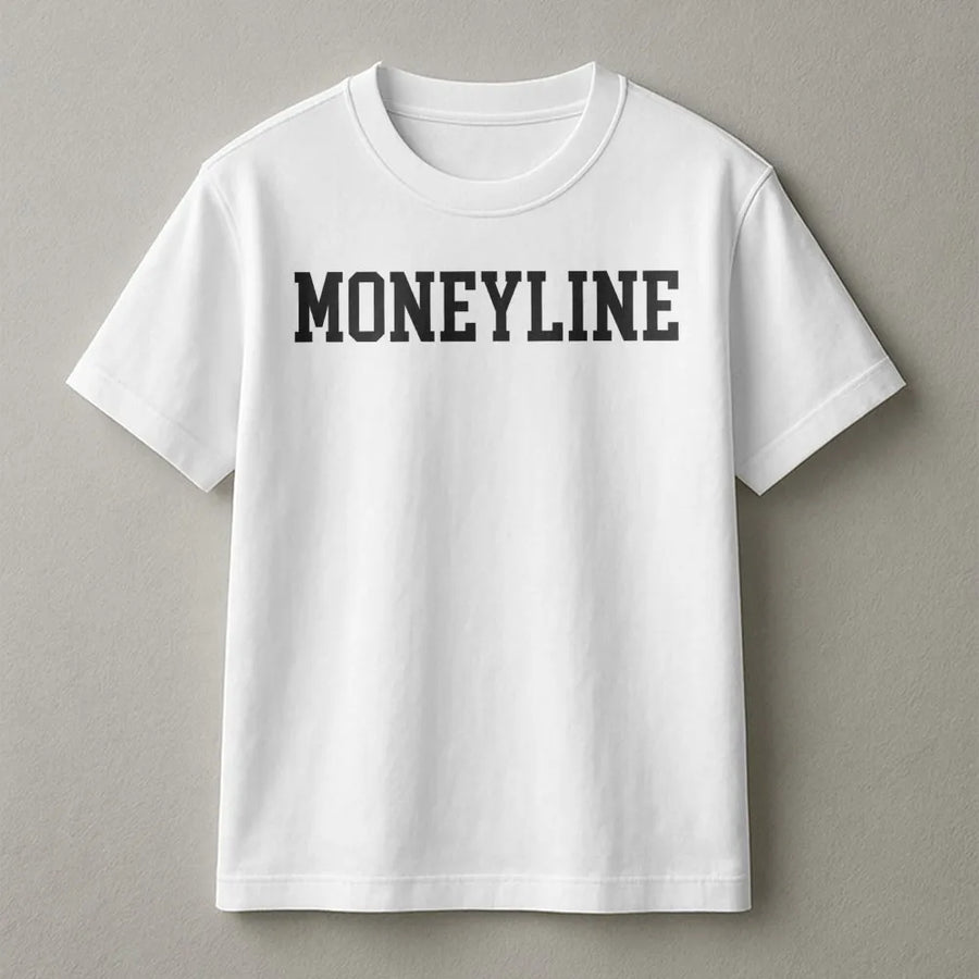 Moneyline Sports Betting T-Shirt | Varsity Letter Graphic Design | Premium Soft Cotton | Perfect Gift for Gamblers and Sports Fans