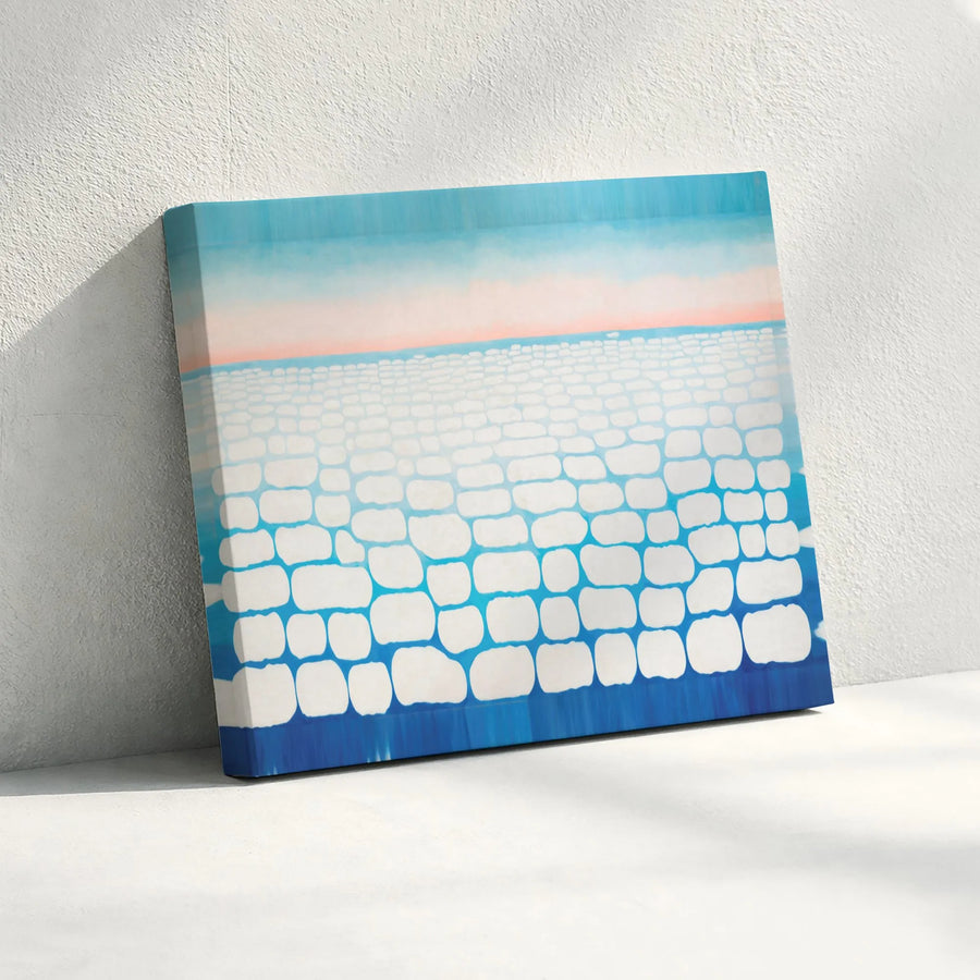Abstract Seascape Canvas Print | Modern Minimalist Coastal Painting | Premium Gallery Wrapped Canvas | Living Room & Office Decor Gift