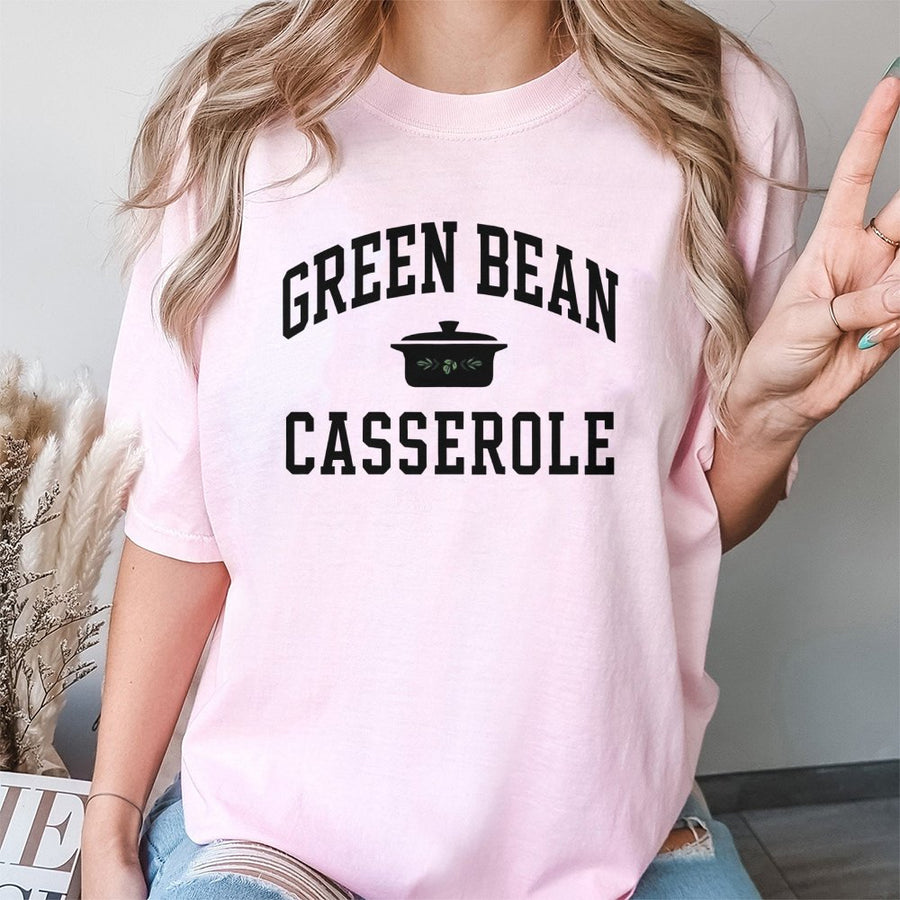Green Bean Casserole T-Shirt | Retro Thanksgiving Food Graphic | Premium Soft Cotton Tee | Funny Holiday Gift for Foodies & Home Cooks