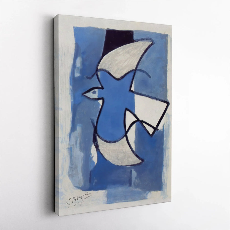 Georges Braque Blue Bird Canvas Print | Abstract Modern Bird Wall Art | Premium Gallery-Wrapped Gallery Quality | Fine Art Home Office Decor Gift