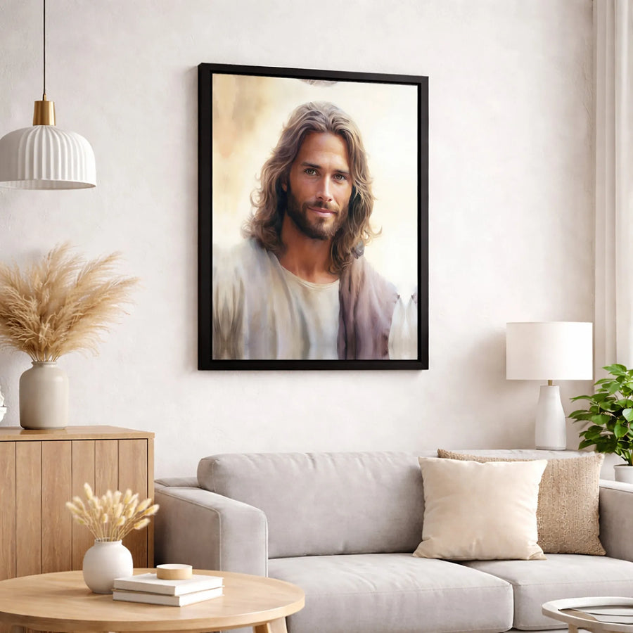 Jesus Christ Portrait Canvas | Religious Wall Art | Premium Fade-Resistant Print | Spiritual Home Decor Gift