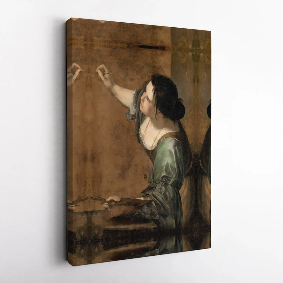 Artemisia Gentileschi Self-Portrait Canvas Print | Allegory of Painting Classic Art | 1.25" Premium Gallery Wrap | Fine Art Gift for Art Lovers