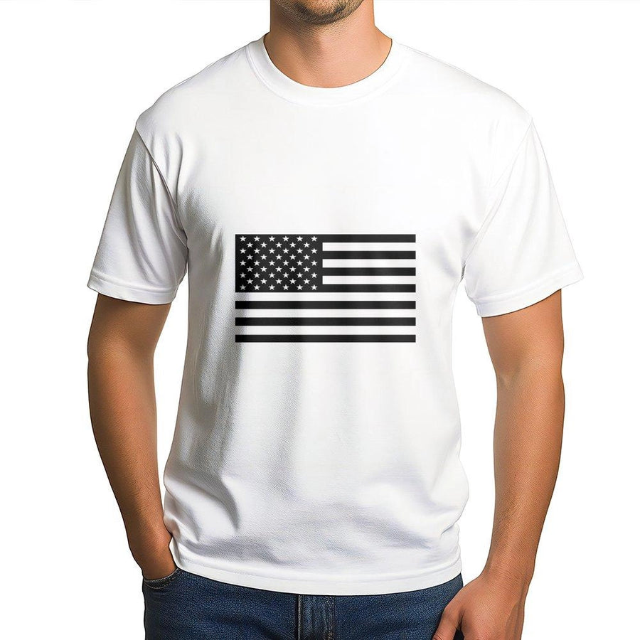 American Flag T-Shirt | Minimalist USA Patriot Graphic | Premium Soft Cotton | Unisex Casual Gift For Veterans And Pride Lovers