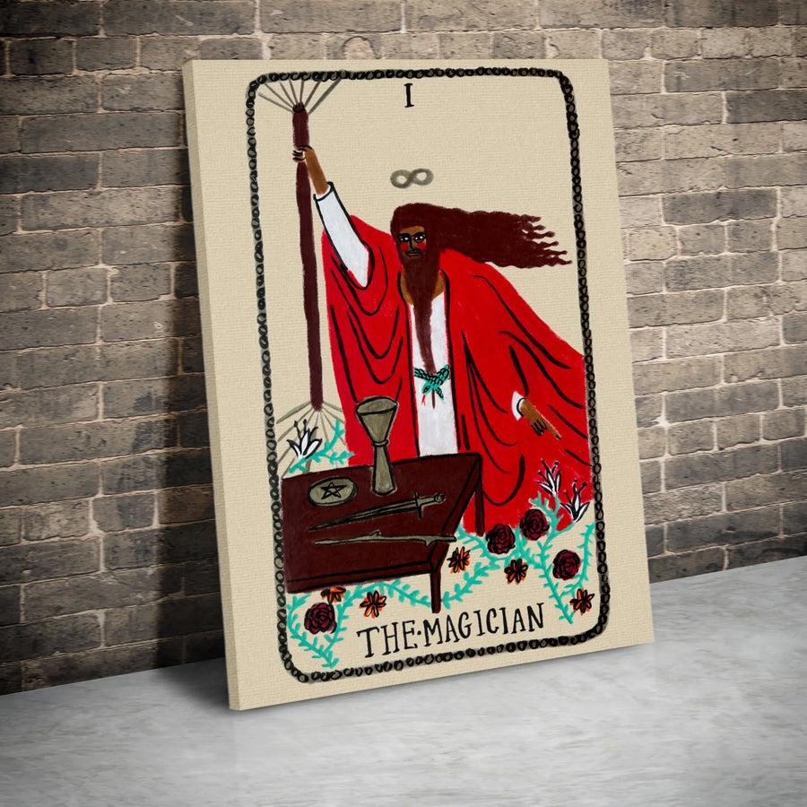 The Magician Tarot Card Art | Modern Occult Wall Decor | Premium Fade-Resistant Canvas | Mystical Spiritual Gift For Home Or Office