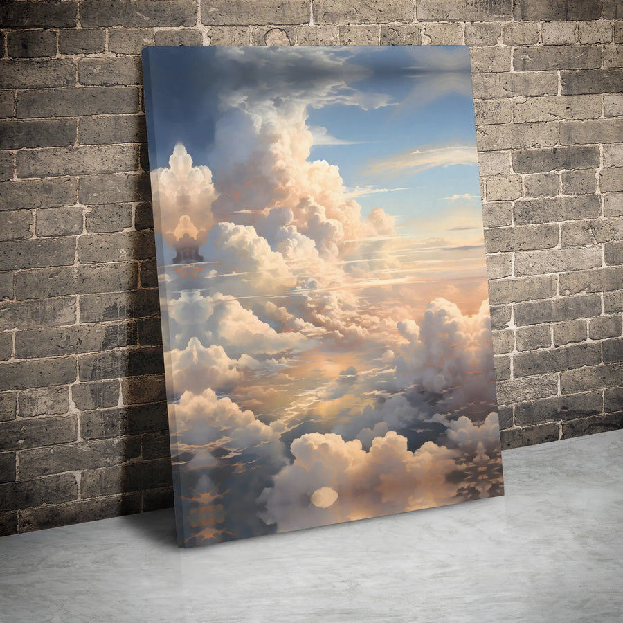 Ethereal Sunset Cloudscape Canvas | Dreamy Sky Wall Art | Gallery Wrap Premium Print | Large Statement Decor for Bedroom or Living Room