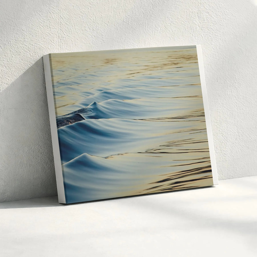 Calm Ocean Waves Canvas Wall Art | Minimalist Seascape Photography | Premium 1.25" Thick Gallery Canvas | Modern Home & Office Decor Gift